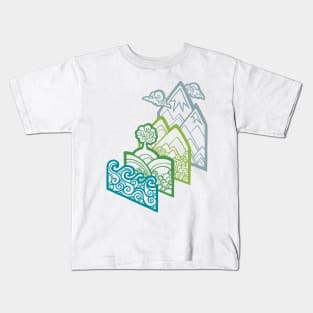 How to Build a Landscape (outline) Kids T-Shirt